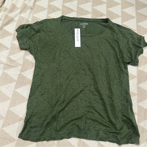 NWOT j crew Relaxed linen T-shirt - Picture 3 of 5